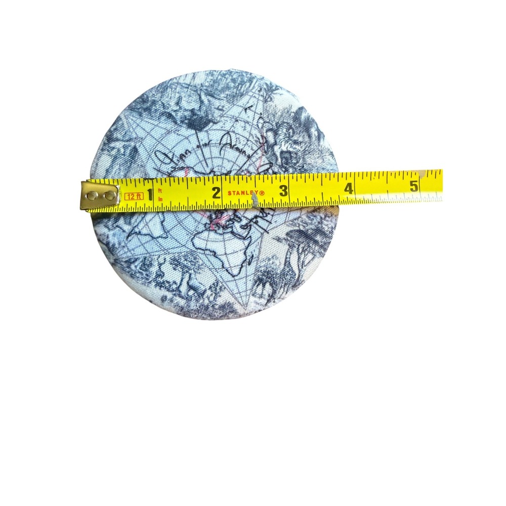 Dior Beauty Toile de Jouy World Map Round Jewelry Travel Case Box New - Picture 6 of 8